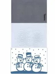 CRAFTS TOO EMBOSSING FOLDER "SNOWMEN" CTFD3009 FOR SCRAPBOOKING AND CARDS