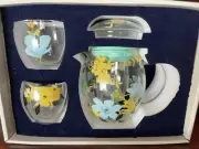 Glass Teapot W Infuser And 2 Cups 28oz Teapot 2-4oz Glasses New