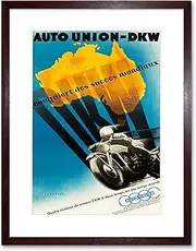 Ad Auto Union Car Automobile Motorcycle Australia Germany Framed Wall Art Print
