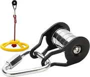 Slider Pulley - Heavy Duty Steel Rope Pulley with 5 Smooth Rollers | High Tensile Pulley System for Outdoor Balance Training, Climbing, L