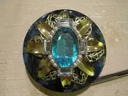 JC Table Counter Bar Top Bag Purse Hook Hanger "Blue Ice", COA