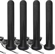 12dBi External 5G 4G LTE 3G GPRS GSM 600~6000Mhz TS9 Magnetic Base Antenna Compatible with Netgear AT&T Nighthawk M6 MR6110 MR6500 M5 MR5100 M1 MR1100 LB1121, LB2120 Hotspots Router,5FT,2-Pack