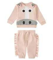 [Stella McCartney Kids] Stella McCartney Kids Baby cotton sweatshirt and sweatpants set M 3 pink