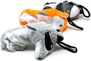 Jalousie Dog Flirt Pole Toys - Refill Pack (3 Squeaky Plush Toys for Teaser Wand) - Durable, Portable - Medium & Large Dogs