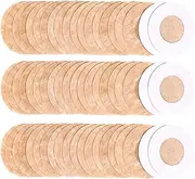 [Ubrand] 100 Pieces Nipple Cover Disposable Nipple Pasties Stickers Nipple Petals Bra Pad Natural & Invisible Satin Breast Covers Pasties Self-Adhesive No Show Bra for Women, Beige, Large, Beige