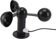 Wind Speed Sensor, Anemometer Sensor Wind Speed Monitoring Sensor Three Cup Anemometer with 8m Cable 4cm Mounting Hole