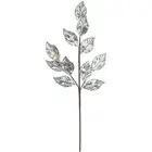 Northlight 25" Glittered Platinum Leaves Christmas Spray