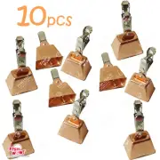 Qty 10 Fishing Copper Bell Alert Eagle Clamp Clips Lures Baits Bite Alarm NEW