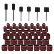 51 Pcs Sanding Head Drum Sleeve Set Power Sleeves Sandpaper Band