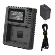 Nitecore FX3 2-Slot Battery Charger for Fujifilm X-T4 + QC3.0 Charging Adapter