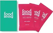 Foodstrong Daily Protein, Cold Coffee, 3 Servings, Taster Pack, Natural Antibiotic Free Grass-Fed Whey Protein Powder with Turmeric & Green Tea (Cold Coffee)