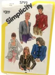 Simplicity Pattern #5793 - Jackets - (Size 12)