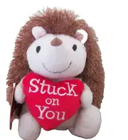 HALLMARK-VTD1428-Stuffed Porcupine Stuck On You-New Material Only Fabric-New/Tag