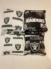 8 Cornhole Bag Set Corn Hole Oakland Las Vegas Raiders