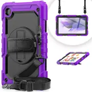 MCC Shockproof Samsung Galaxy Tab A7 Lite 8.7" Strap Case Cover T220 T225 [Purple]