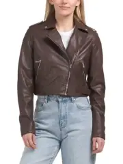 NWT Bod & Christensen Tammy Leather Moto Jacket Barcelona XL