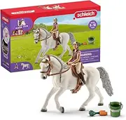 [Schleich] Horse Club 6-Piece Horse Toy for Girls and Boys Ages 5+, Rider with Lipizzaner Horse
