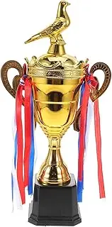 NAMOARLY Gold Crown Award Trophy for Pigeon Competitions Engraved Sports Trophy Cup for Winning Prize Luxury Trophy Cup for Tournaments