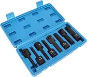 8pcs 1/2in Drive Hex Bit Socket Set High Strength Impact Universal for Vehicle Lawn Equipment