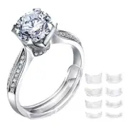 Invisible Ring Size Reducer Resizer Adjuster Clip Guard Silicone 8 Piece Set