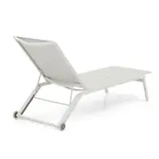 Seaford Outdoor Aluminium Sun Lounge on Wheels - Outdoor Sun Lounges