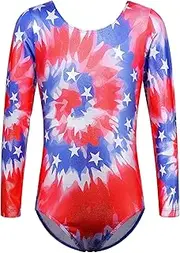 [XFGIRLS] Gymnastics Leotards for Girls Glitter Dancewear with Matching Shorts Set