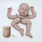 19" Loulou Reborn Doll Kit Painted Parts Cloth Body Unassembled Lifelike Kit DIY