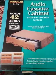 Audio Cassette Cabinet Stackable Modular System