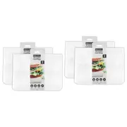 8pc Boxsweden 1.8L Reusable 2D Food Storage Seal Bags Zip Lock Container Clear