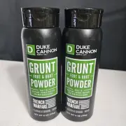 (2) Duke Cannon Grunt Foot Boot Powder 6oz Menthol Eucalyptus Dry READ!!