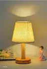 Nordic Wood Rattan Night Light Table Lamp Bedroom Bedside Home Art Decoration