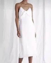 RRP $400 NWT Aje FORSTER Silk Midi Dress Size 12 White FREE POST