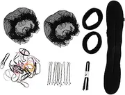 OATIPHO 1 Set Hair Donut Bun Maker Tools Invisible Hair Nets Elastic and Comfortable Random Style
