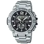 【CASIO】卡西歐 G-SHOCK 太陽能藍芽雙顯鋼帶錶-黑 GST-B300SD-1A 台灣卡西歐保固一年