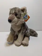 Wild Republic Gray Wolf Cub Plush 12” Realistic Stuffed Animal Wild Dog New B9