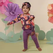Snuggle Hunny Mulberry Organic Pants with Frill