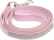 Toddmomy Dog Walking Leads Double Handle Leashes Dog Training Leash Rope Leash Leashes for Large Breed Dogs Dog Walking Leash Collars for Pu Collar for Dogs Cat Pet Waterproof Clothing Pink