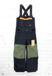 Quiksilver Mash Up Youth Snowboard Bib Pants, Boys / Kids XS 8, True Black New