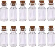 ™ 2Ml Small Bottles Transparent Mini Glass Jars with Cork Stoppers Top - Message