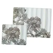 Set of 2 Tempered Glass Cutting Boards, Countertop Cutting Boards, Sterling
