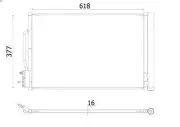 Air conditioning condenser MAHLE for OPEL INSIGNIA B Grand Sport (Z18) 2.0 2017-