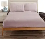 Ramesses Teddy Fleece Fitted Sheet Combo Set, Queen, Pink