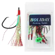 Holiday Snapper Flasher Hooks Size 5/0 Qty 5