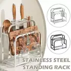 Knife Block Holder Cutting Board Organizer Holder Pot Lid Rack Cookware Sto B7L7