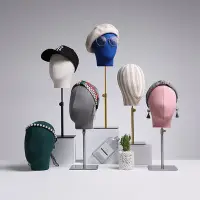 在飛比找Yahoo!奇摩拍賣優惠-現貨爆款- 帽子模特頭道具展示架服裝店櫥窗陳列架假人頭假發架