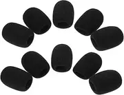 ibasenice 10pcs protector sponge cover Microphone microphone protective covers lapel sponge covers for mic washable dedicated Component microphone soft cover microphone