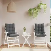 Decor Cushion Lowback Chair Cushions 2 pcs Anthracite Oxford Fabric