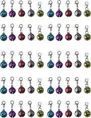 zuylikxy 120PCS Pet Collar Bells, Colorful Metal Round Charms with Clasps for Dogs, Cats, Kittens and Small Animals – Loud Crisp Sound Jingle Bells for Christmas Decor and Accessories