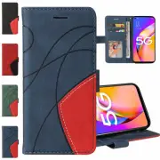 For Oneplus 9 9 Pro Nord N10 N200 5G Two-color Leather Flip Wallet Phone Case