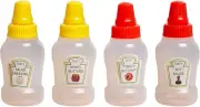 AIMALL 4PCS Cross-Border Mini Portable Sauce Bottles for Picnics, Seasoning C...